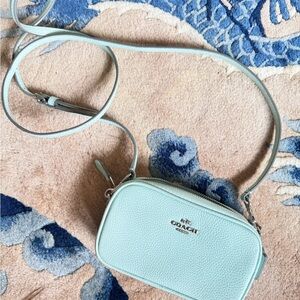 COACH 'Jes Crossbody Bag' in Sea Green Pebbled Leather